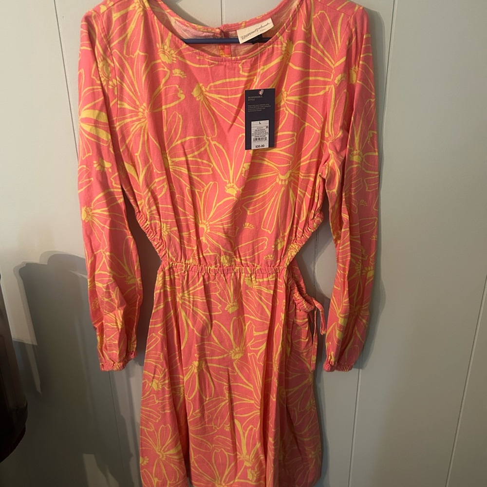 Pink and Yellow Floral Dress